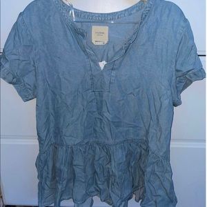 Francesca’s Harper Heritage Blue Top